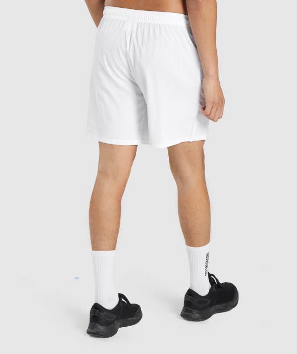 Panske Šortky Gymshark Arrival 7" Biele | GX9830157